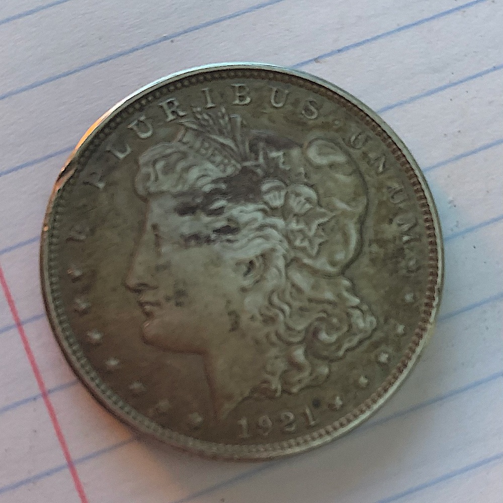 1921 super rare pure silver Morgan dollar